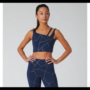 New Balance Printed Asym Crop Bra NWT Size Small